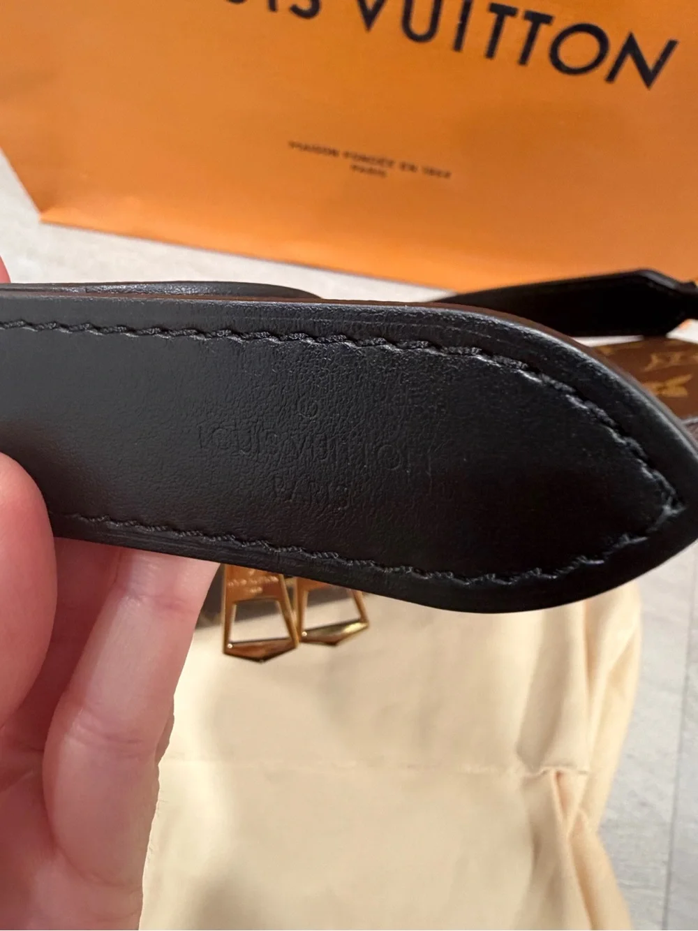 Louis Vuitton Monogram in Brown and Black. Odeon MM. Excellent condition.